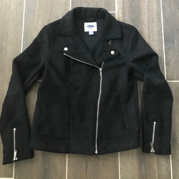 suede knit moto jacket